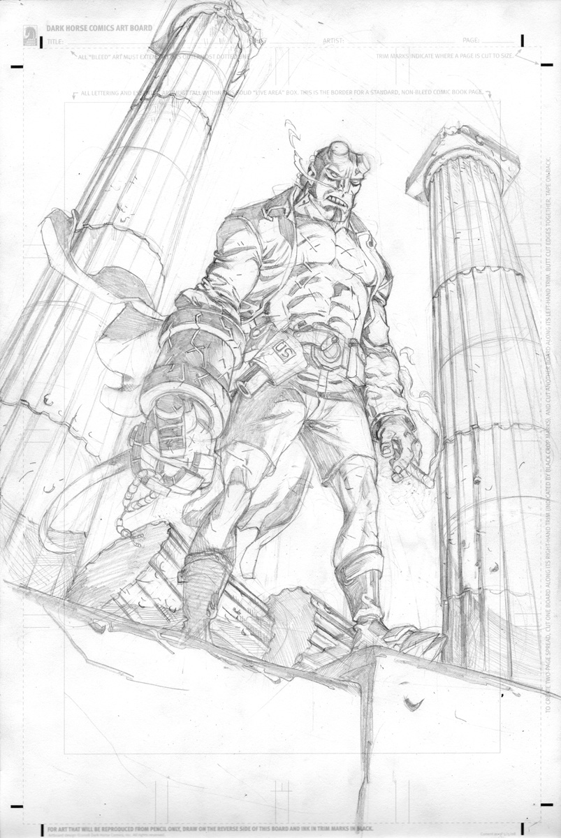 803x1200 mike hawthorne drawing for fun - Hellboy Drawing