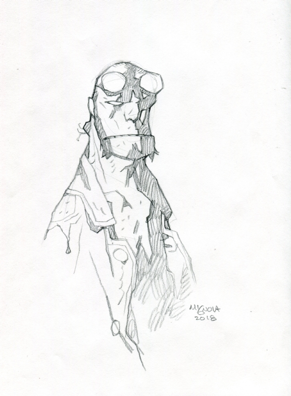 588x800 mike mignola - Hellboy Drawing