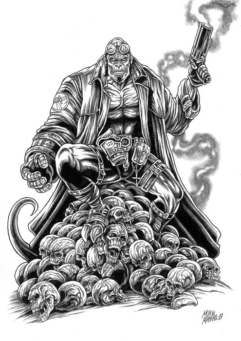 495x700 mike ratera - Hellboy Drawing