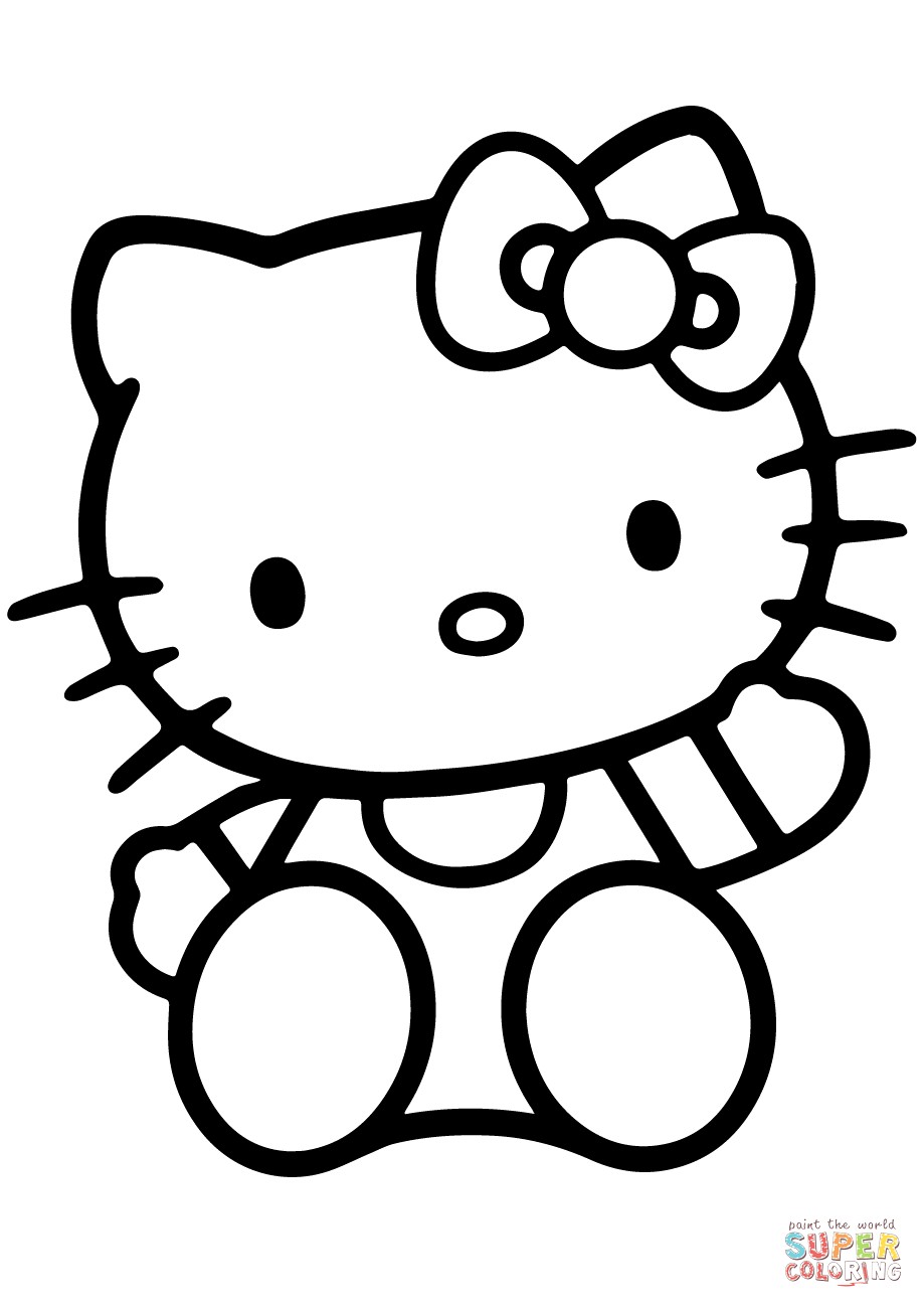 919x1300 Hello Kitty Drawings Cartoon Drawing At Getdrawings Com Free - Hello Drawing