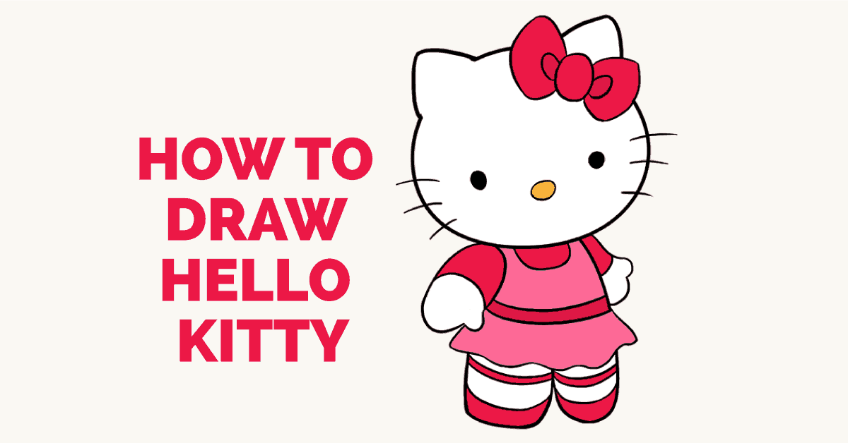 1200x628 How To Draw Hello Kitty In A Few Easy Steps Easy Drawing Guides - Hello Drawing