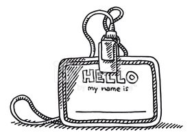 280x200 Blank Hello Name Tag Drawing Stock Vectors - Hello Drawing