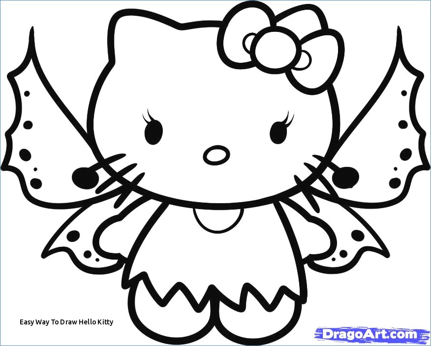 Cartoon Drawing Easy Hello Kitty Drawing Ideas Collection