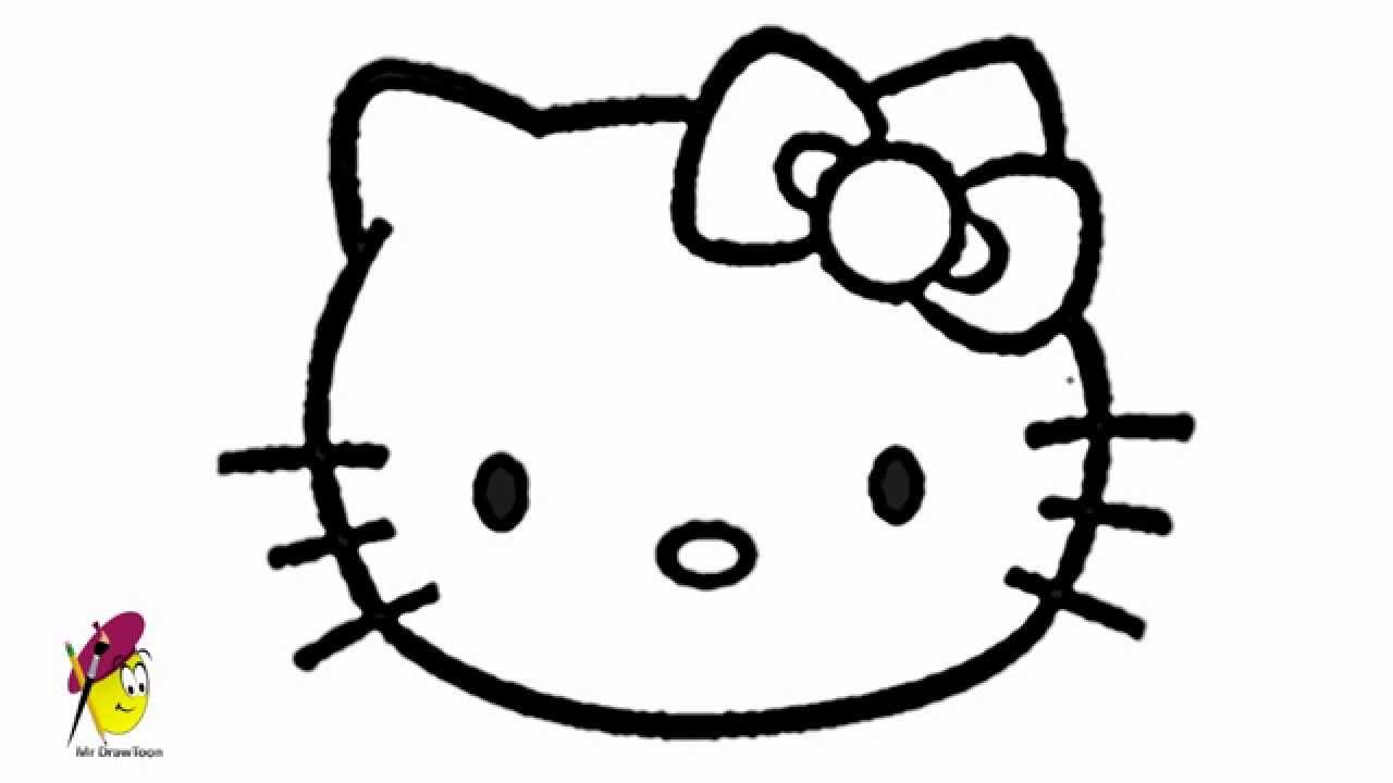 1280x720 Face Hello Kitty - Hello Drawing
