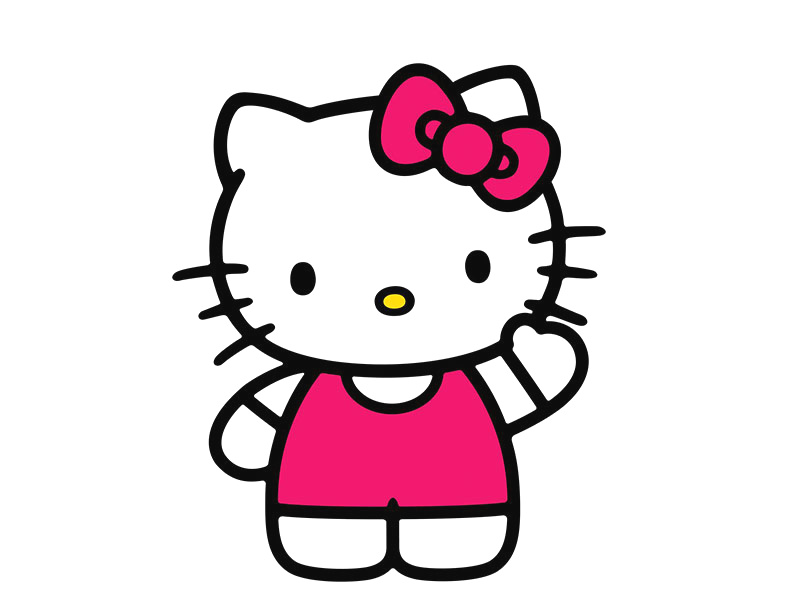 800x600 easy to draw cartoon kittens how to draw - Hello Kitty Cartoon Drawing