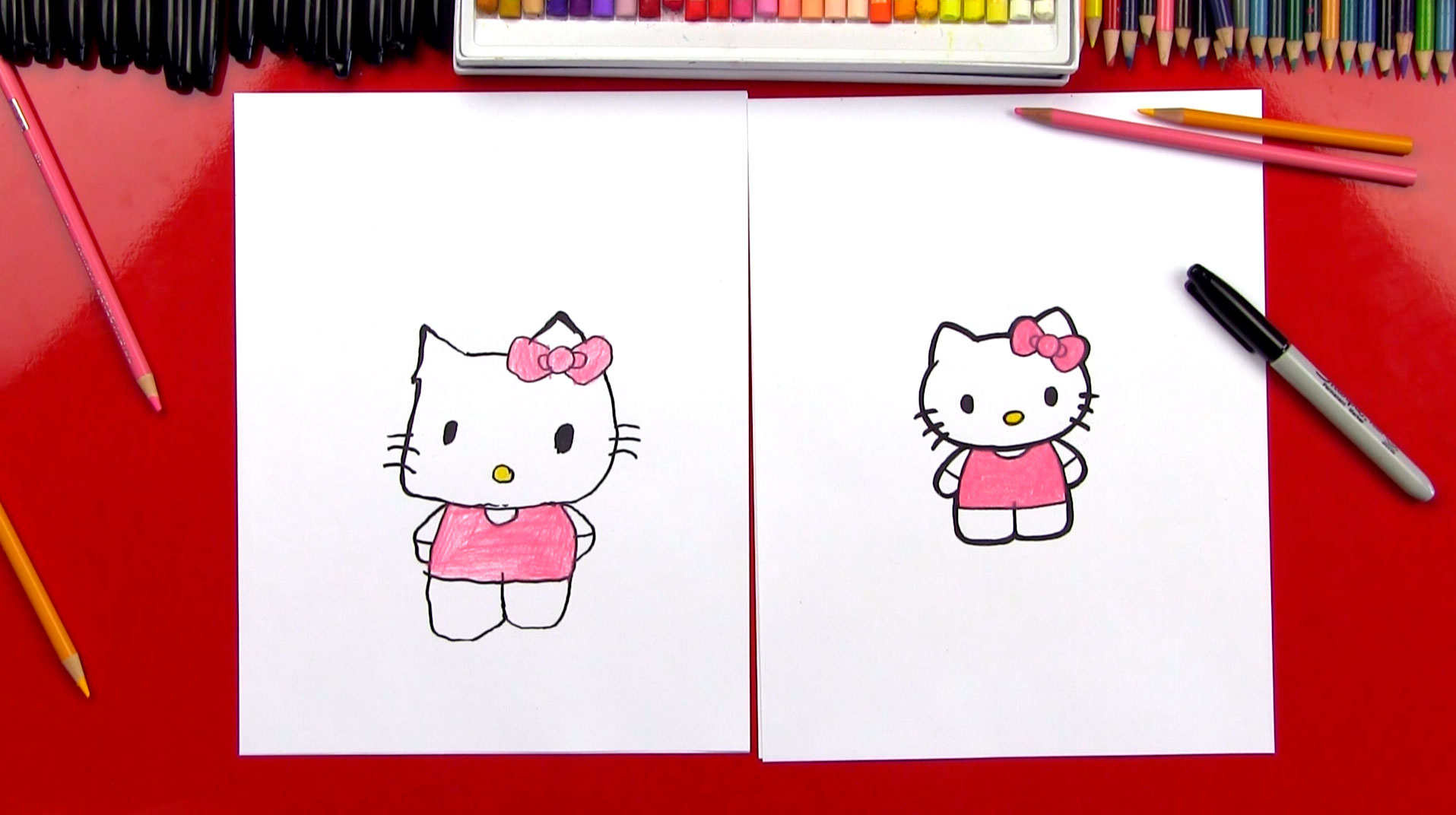 1915x1072 how to draw hello kitty - Hello Kitty Cartoon Drawing