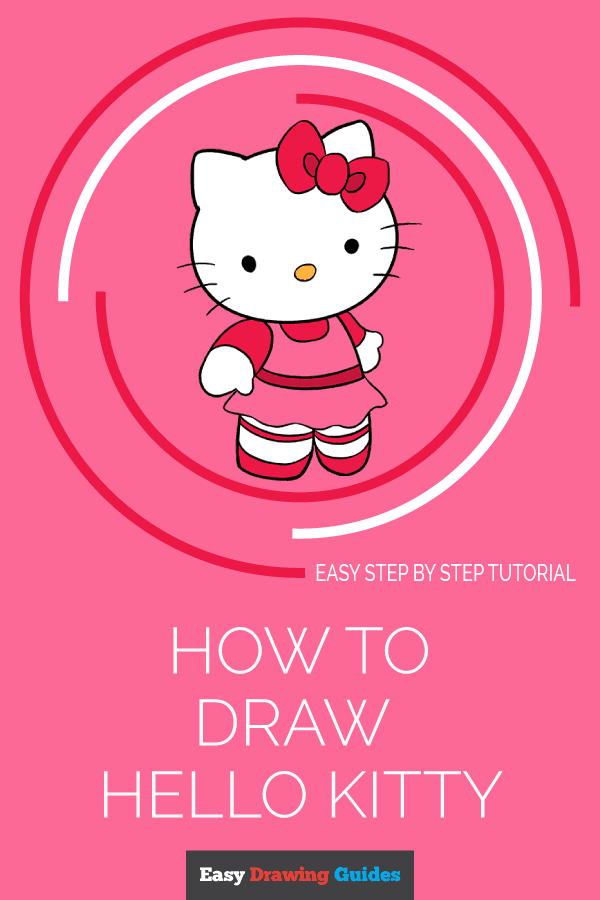 How To Draw Hello Kitty In A Few Easy Steps Easy Drawing Guides - Hello Kit...
