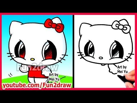 480x360 How To Draw Cartoon Characters - Hello Kitty Cartoon Drawing