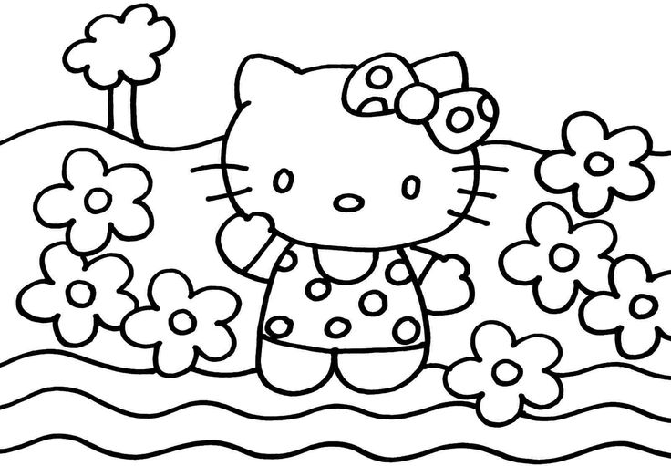 736x511 drawn toon hello kitty - Hello Kitty Cartoon Drawing