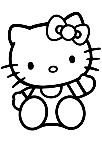 339x480 Hello Kitty Art Drawing - Hello Kitty Drawing