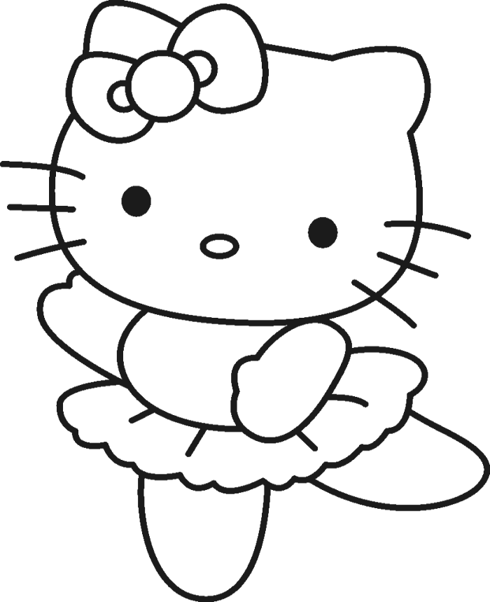 700x860 How To Draw A Hello Kitty Free Coloring Pages On Masivy World - Hello Kitty Drawing For Kids