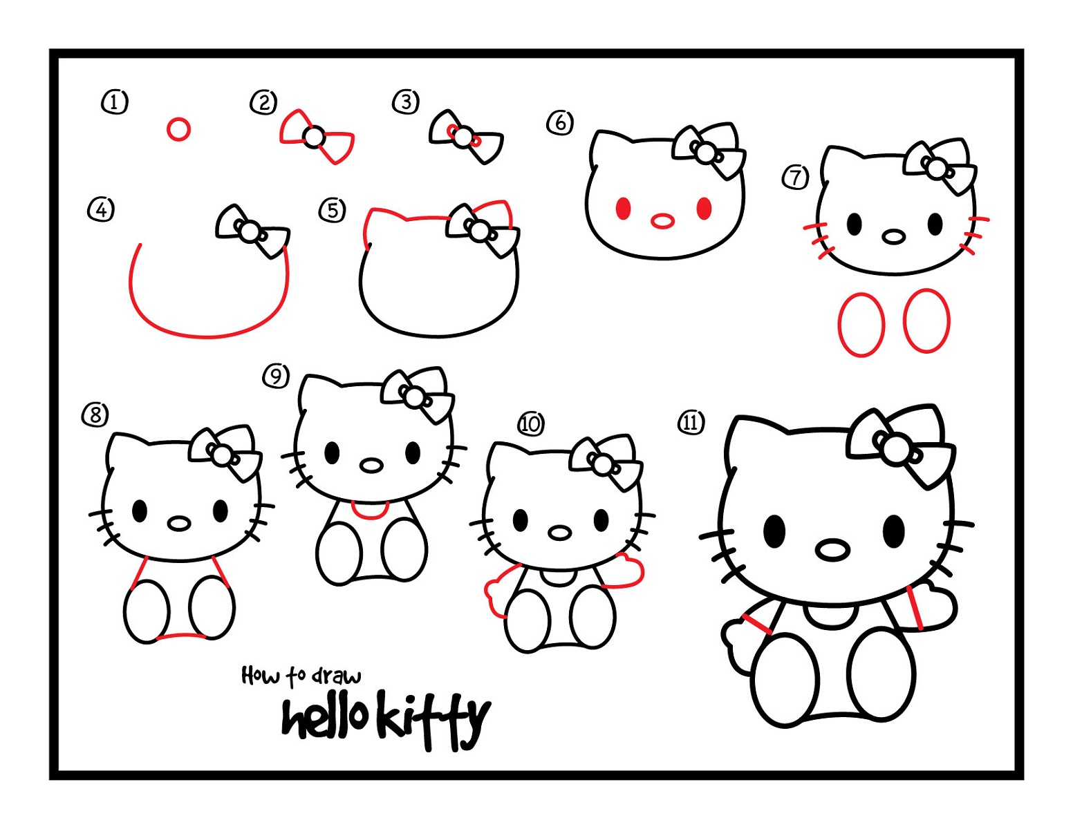 Drawing Sheets For Kids Hello Kitty Worksheets - Hello Kitty Drawing For Ki...