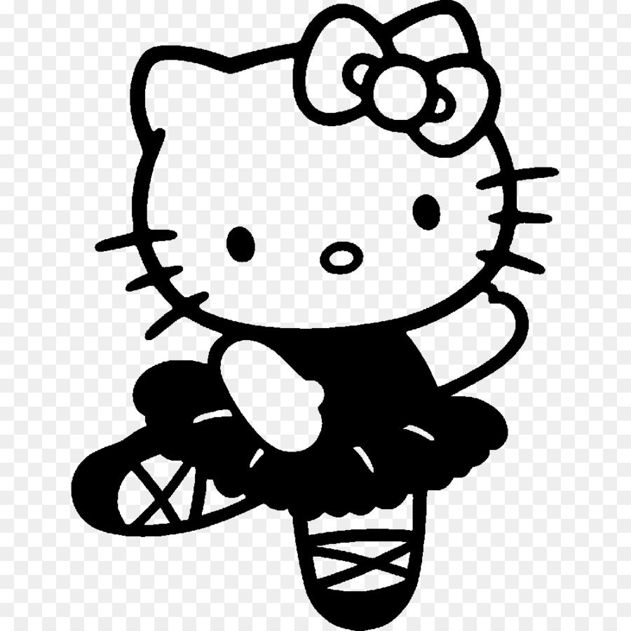 900x900 Hello Kitty Drawings Coloring Book Drawing Kitten Ballet Dancer - Hello Kitty Drawing Images