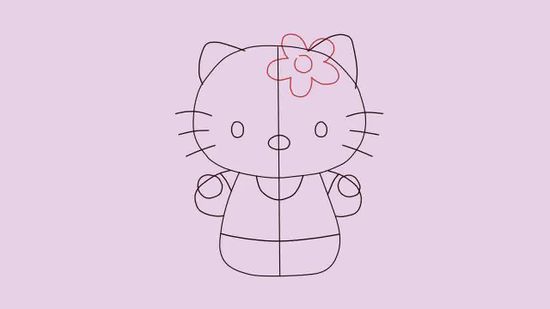 550x309 Easy Ways To Draw Hello Kitty Step - Hello Kitty Drawing Images