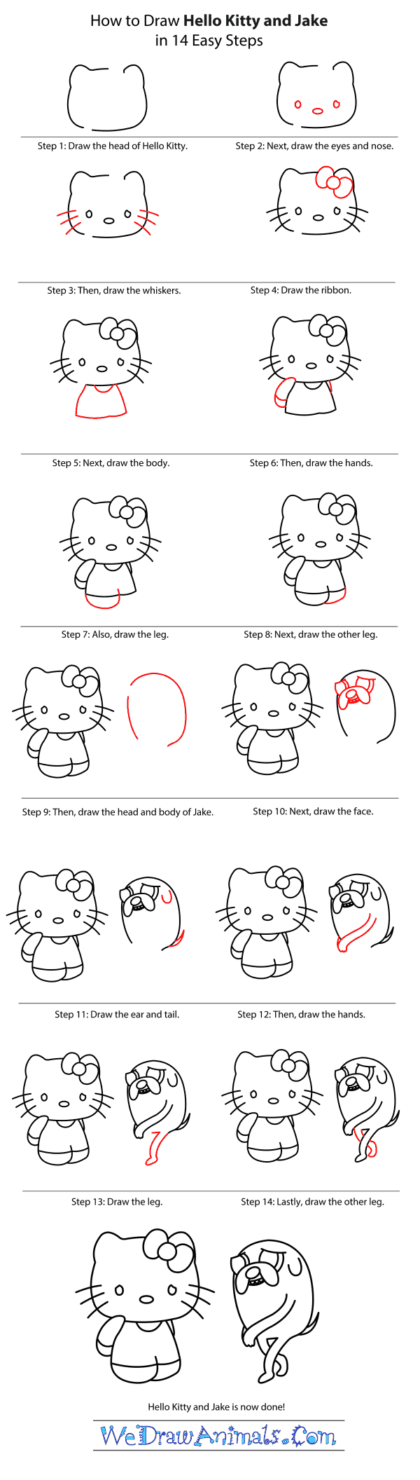 600x2112 how to draw hello kitty - Hello Kitty Drawing Pictures
