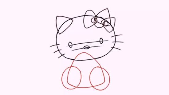 550x309 Easy Ways To Draw Hello Kitty Step - Hello Kitty Drawing Step By Step