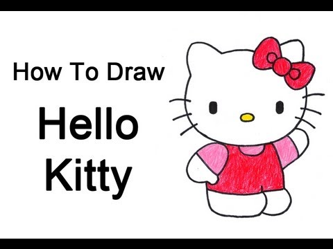 480x360 How To Draw Hello Kitty - Hello Kitty Drawing Step By Step