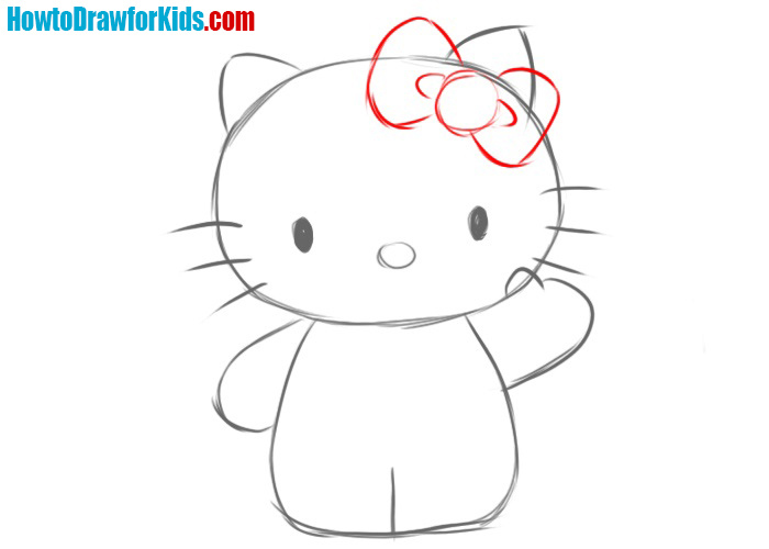 700x500 How To Draw Hello Kitty Easy How To Draw For Kids - Hello Kitty Drawing Step By Step