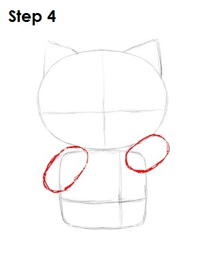 300x388 How To Draw Hello Kitty - Hello Kitty Drawing Step By Step