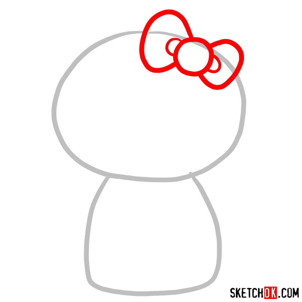 1200x1200 How To Draw Hello Kitty - Hello Kitty Drawing Step By Step