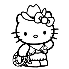 230x230 Top Free Printable Hello Kitty Coloring Pages Online - Hello Kitty Drawing Step By Step