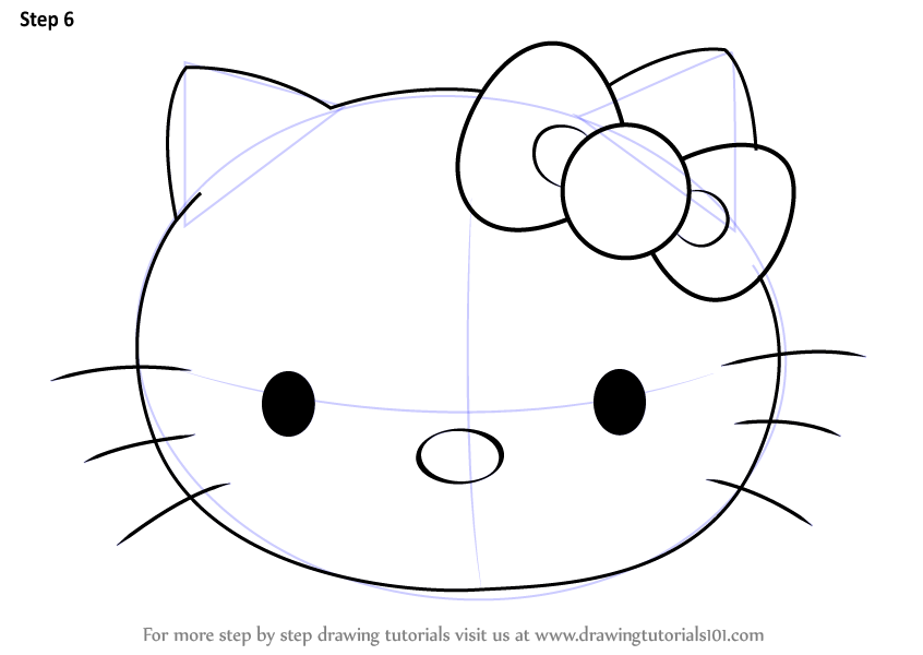 846x600 Learn How To Draw Hello Kitty Face - Hello Kitty Face Drawing