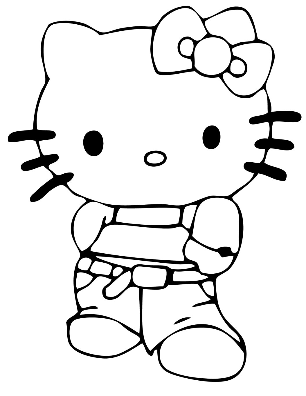 Hello Kitty Line Drawing 16 