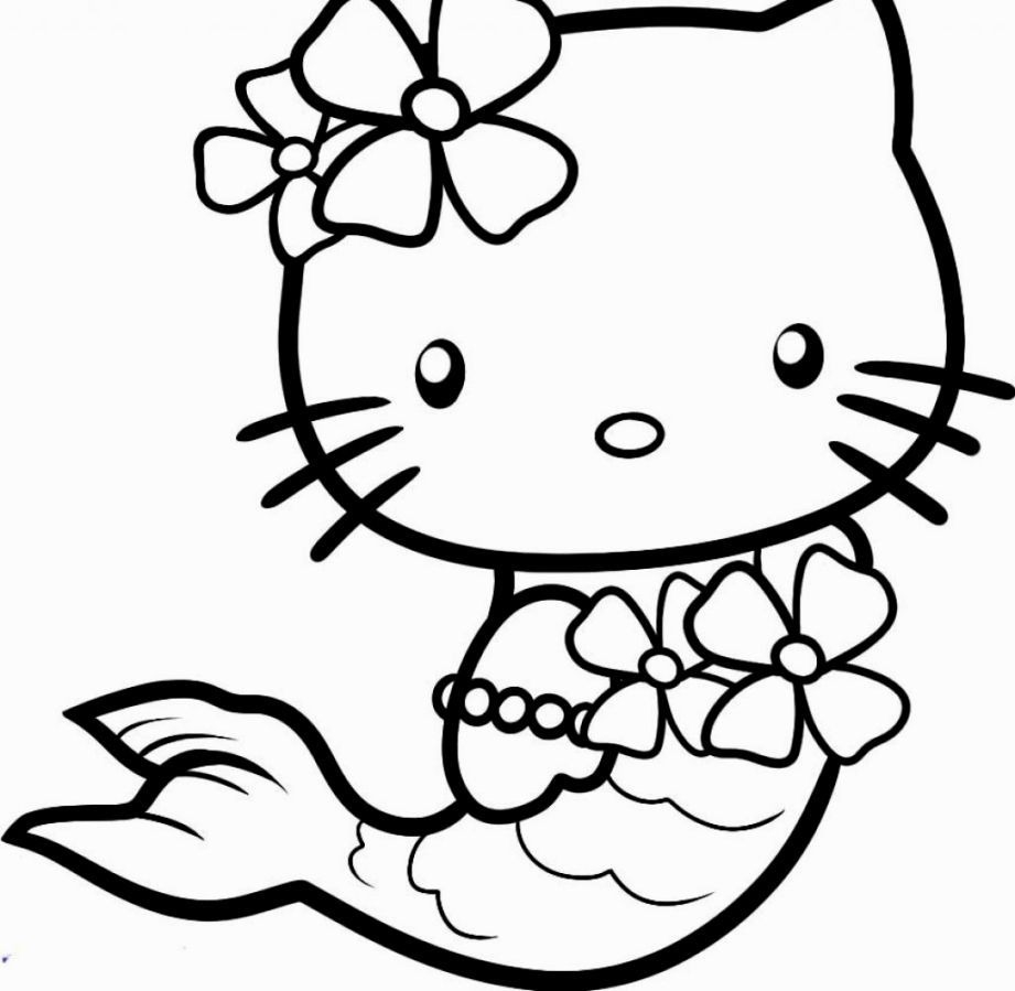 921x899 Hello Kitty Drawings Cartoon Easy Drawing At Getscom Free - Hello Kitty Line Drawing