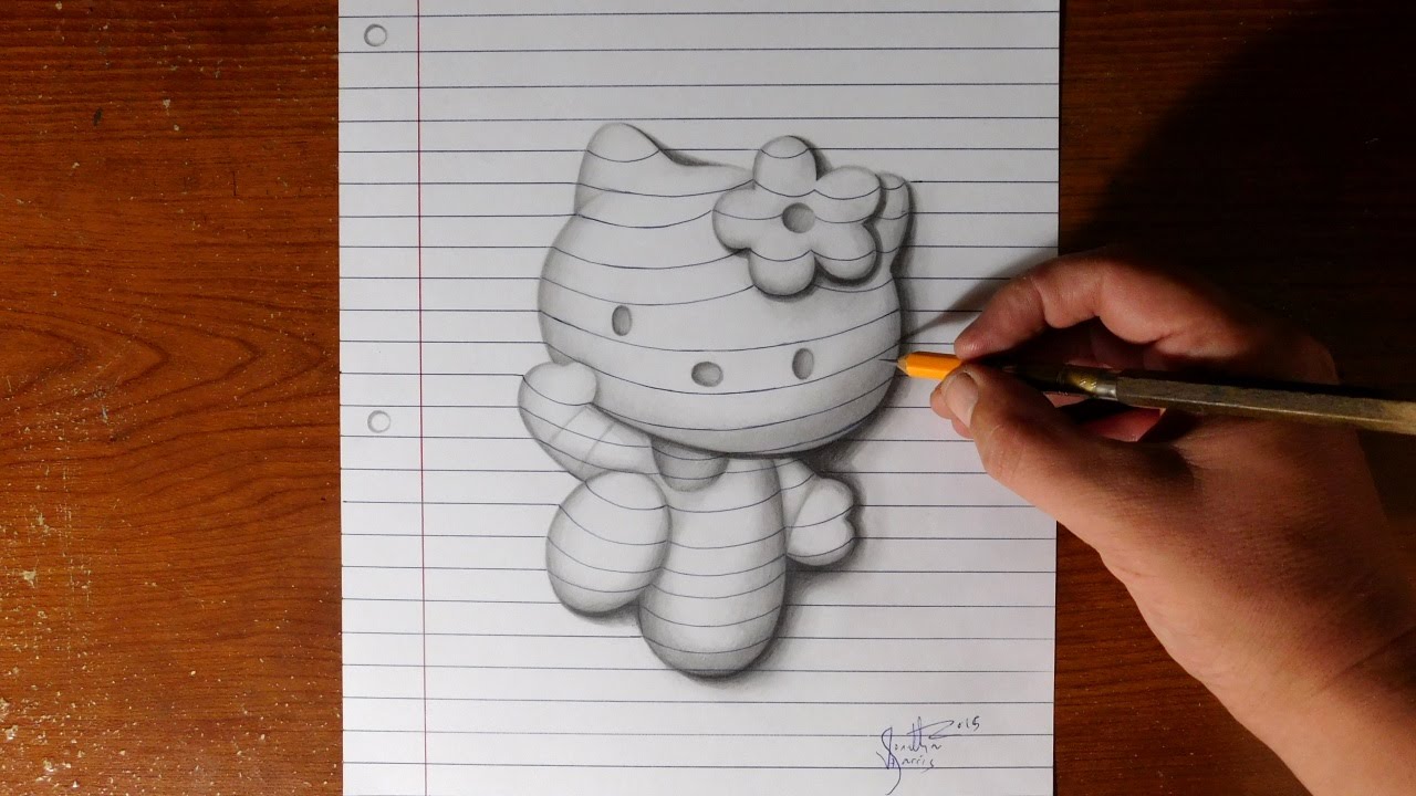 1280x720 How To Draw Hello Kitty - Hello Kitty Line Drawing