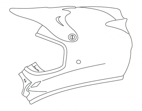600x470 Motocross Helmet Drawing - Helmet Drawing