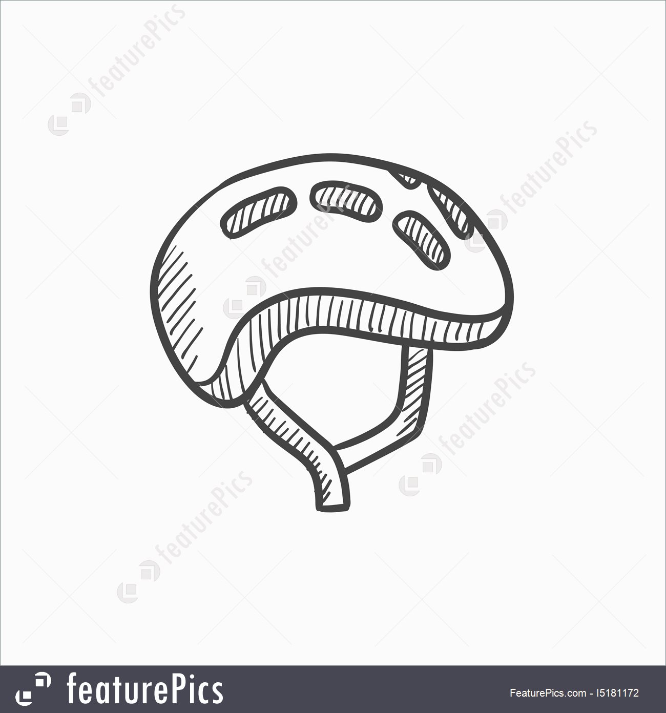 1300x1392 Bicycle Helmet Sketch Icon Illustration - Helmet Drawing