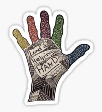 210x230 a helping hand drawing stickers redbubble - Helping Hand Drawing