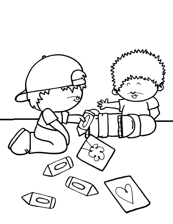 600x776 helping coloring pages earth day cleaning park helping others - Helping Others Drawing