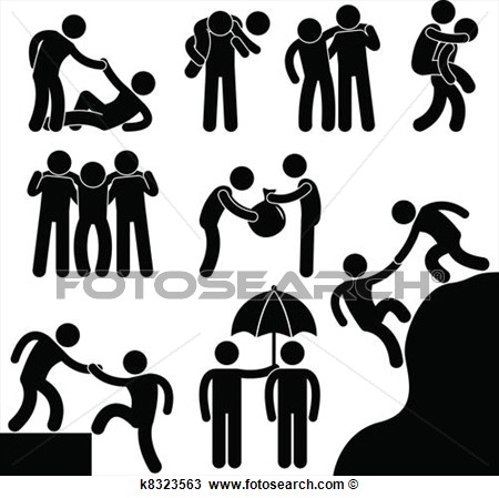 450x449 each other helping others - Helping Others Drawing
