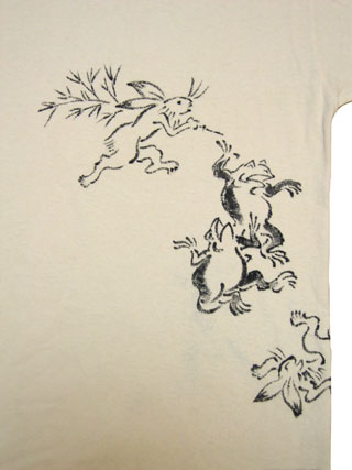 320x427 kakishibu hemp cotton freehand drawing t shirt birds and beasts - Hemp Drawing
