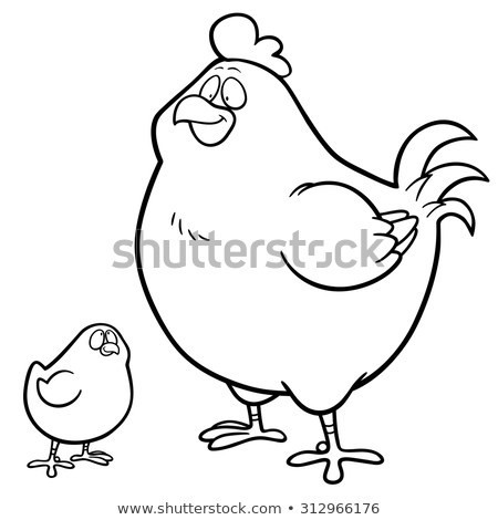 450x470 lovely hen and chick coloring pages - Hen And Chicks Drawing