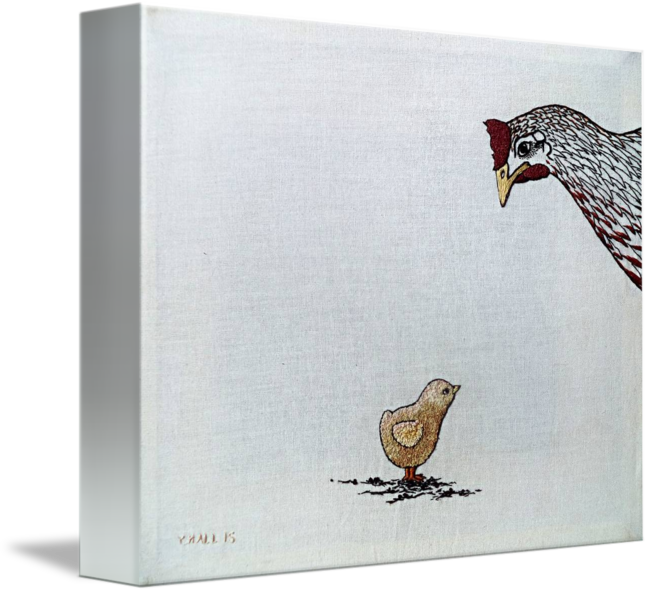 650x593 hen chick embroidery - Hen And Chicks Drawing