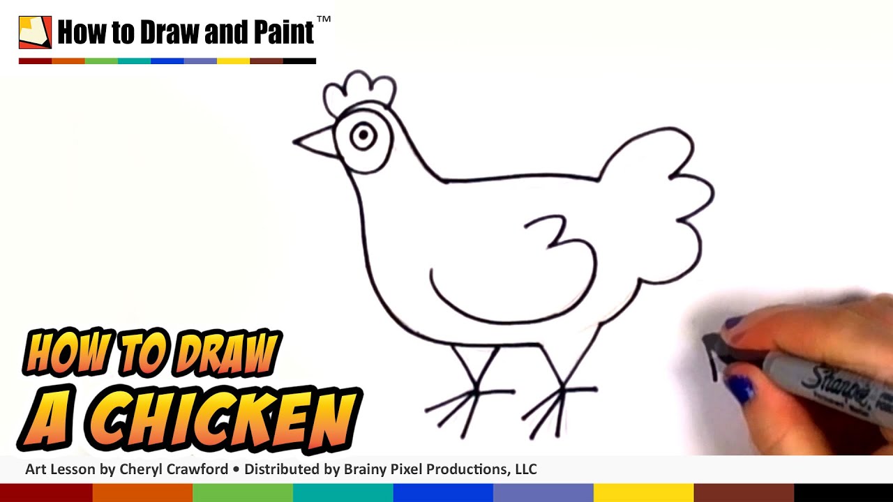 1280x720 How To Draw A Chicken Step - Hen Drawing