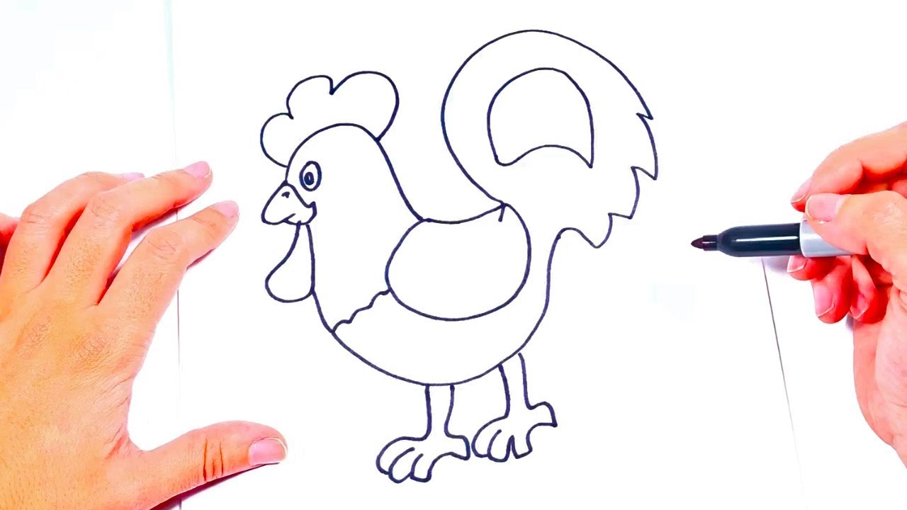 1280x720 how to draw a hen easy drawings for kids - Hen Drawing