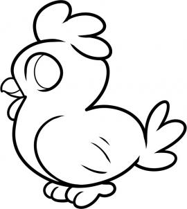 270x302 How To Draw How To Draw A Chicken For Kids - Hen Drawing For Kid