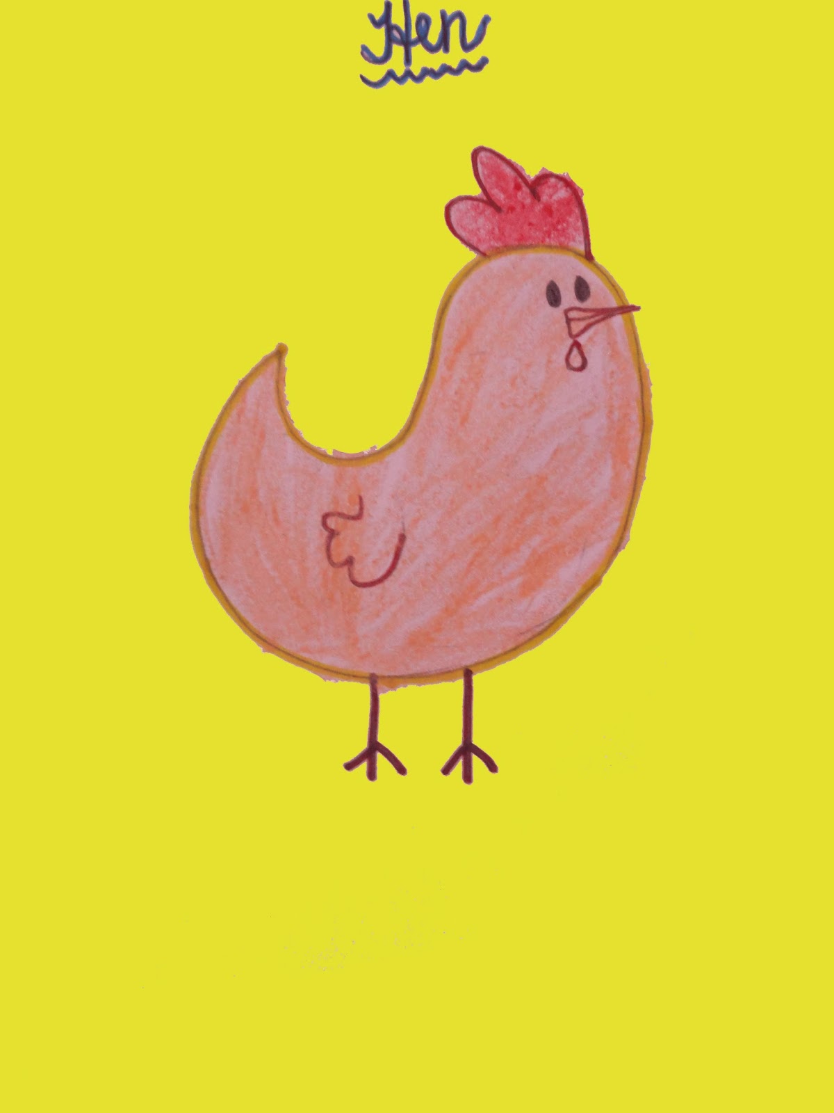 1200x1600 hen drawing for kids virtual kidspace - Hen Drawing Images