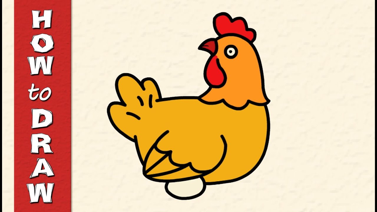 1280x720 kids drawing tutorial how to draw a hen drawings for kids - Hen Drawing Images