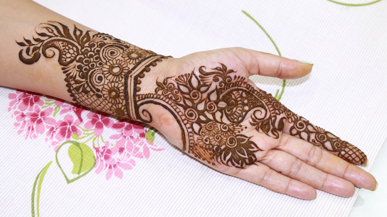 1280x720 quick easy to draw floral henna design step - Henna Designs Drawing