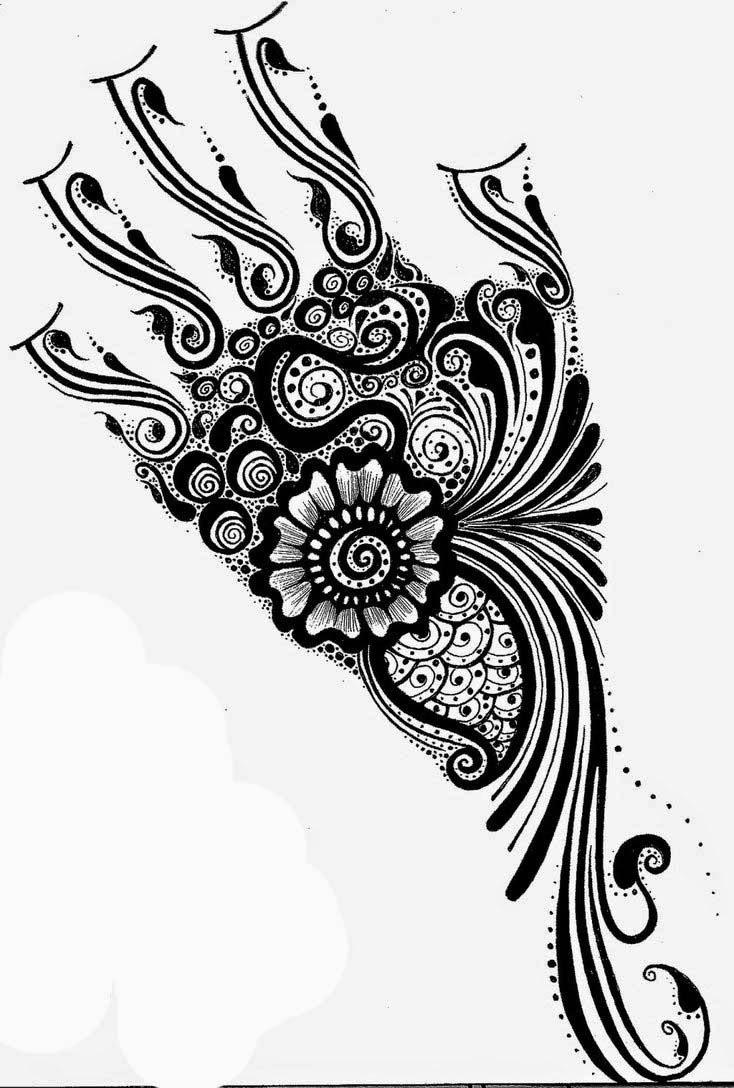 734x1088 Henna Tattoo Drawings - Henna Drawings