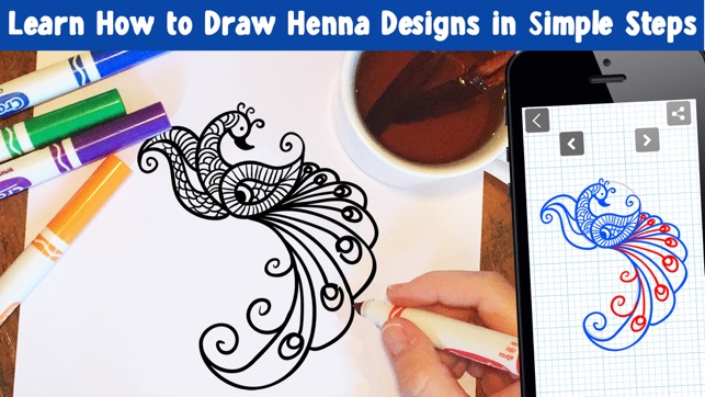 643x362 Learn How To Draw Henna Tattoo On The App Store - Henna Drawings