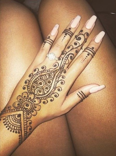 445x600 Henna Designs For Hands Life With Style - Henna Drawings On Hand
