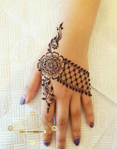 470x598 Easy Henna Tattoo For Beginners With Simple Design On Hand - Henna Drawings On Hand