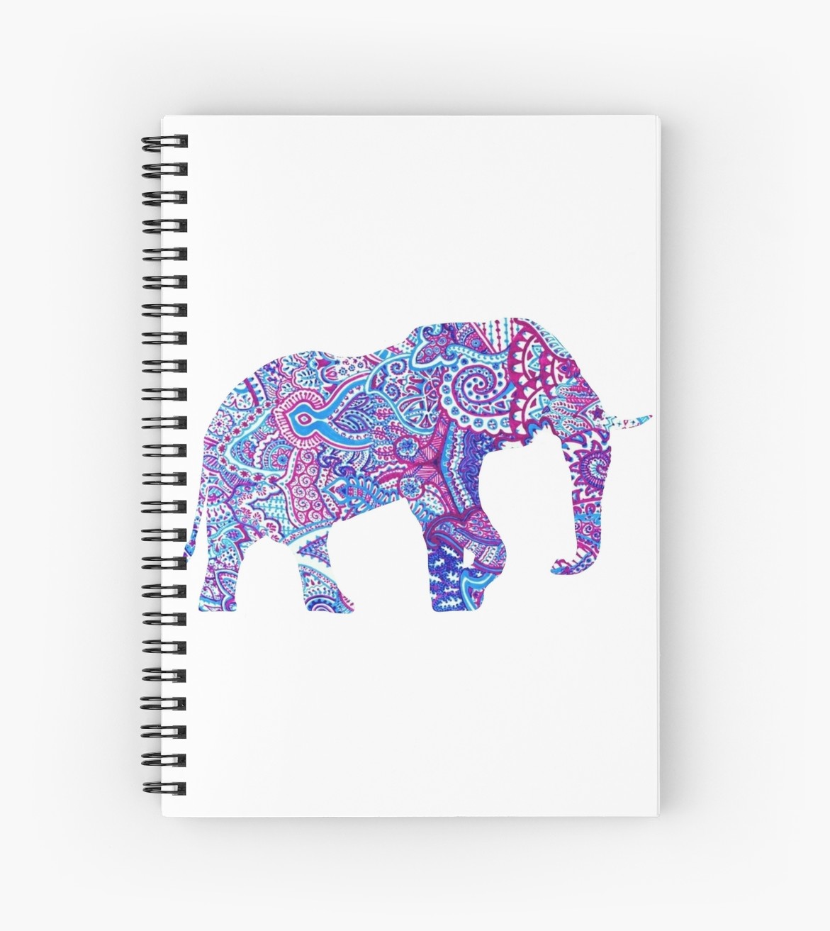 1171x1313 Henna Elephant Spiral Notebooks - Henna Elephant Drawing