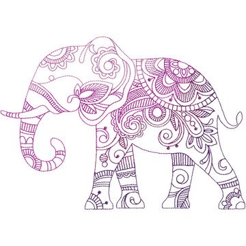 360x360 Henna Elephant - Henna Elephant Drawing
