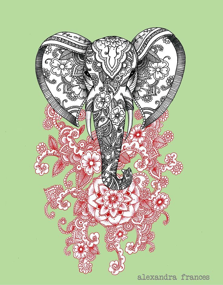 736x941 Henna Elephant Designs Drawings - Henna Elephant Drawing
